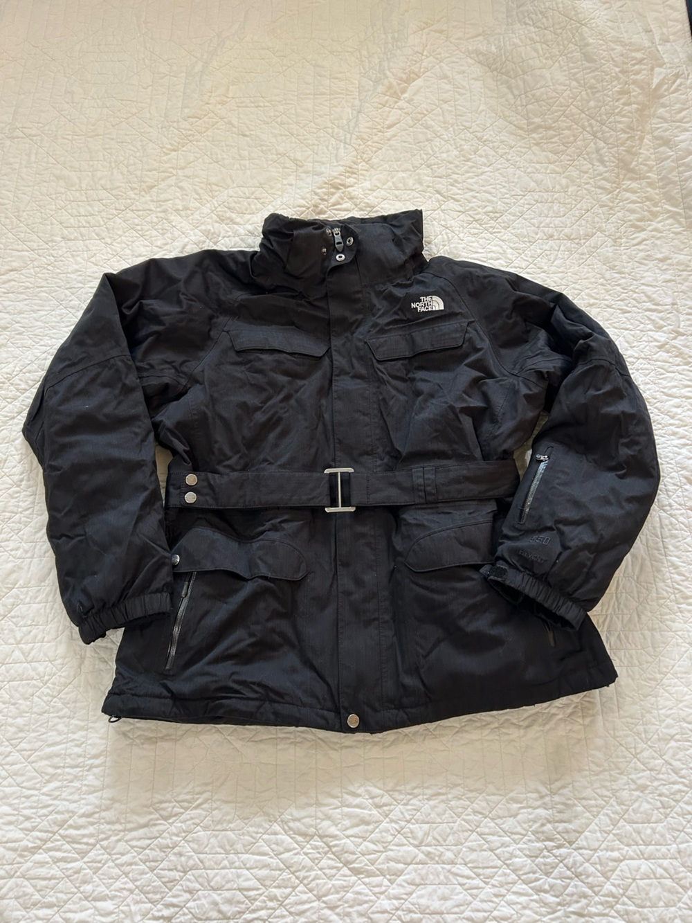 The North Face Black Belted Hyvent 550 Puffer Jacket XL